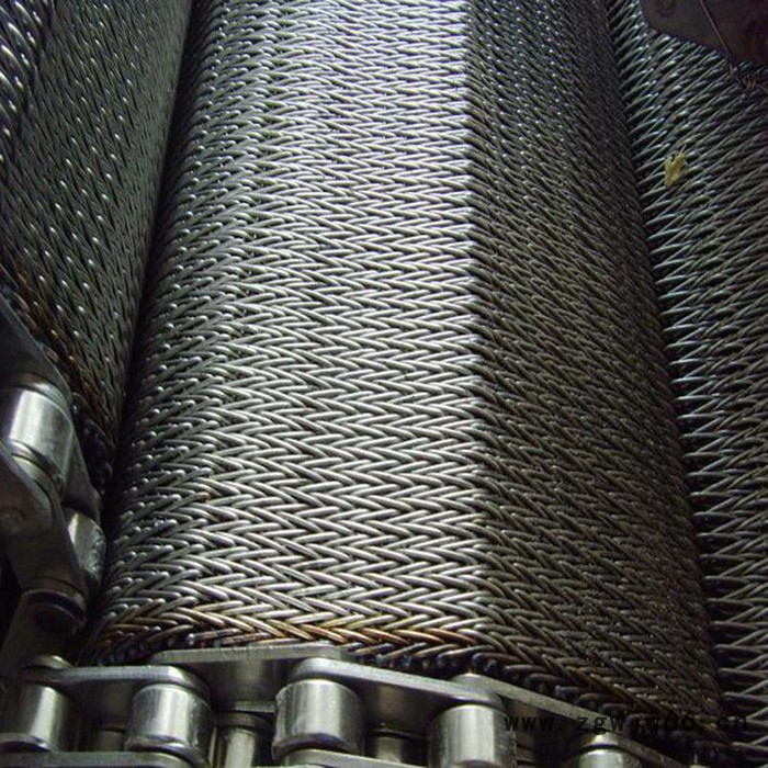 博创 人字形网带 定做人字形金属网带输送带 304耐高温流水线传送带图3