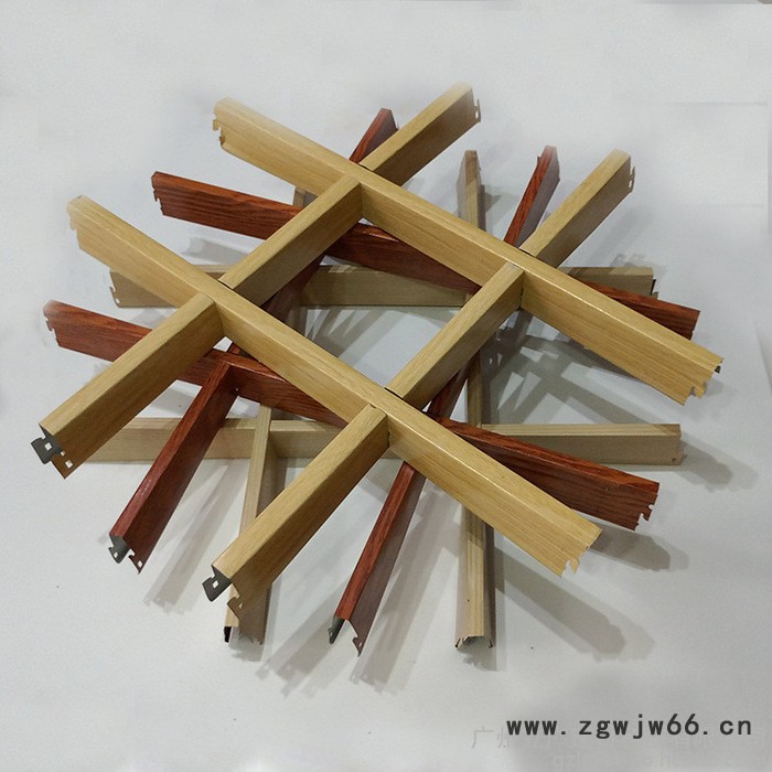 铝格栅木纹铝格栅 铝格栅吊顶 铝格栅天花 金属网格天花吊顶装饰图3