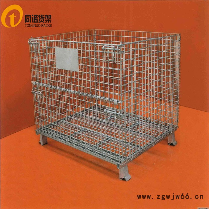 安阳折叠金属仓储笼同诺货架供应 金属网框 蝴蝶笼 折叠式仓储笼图3