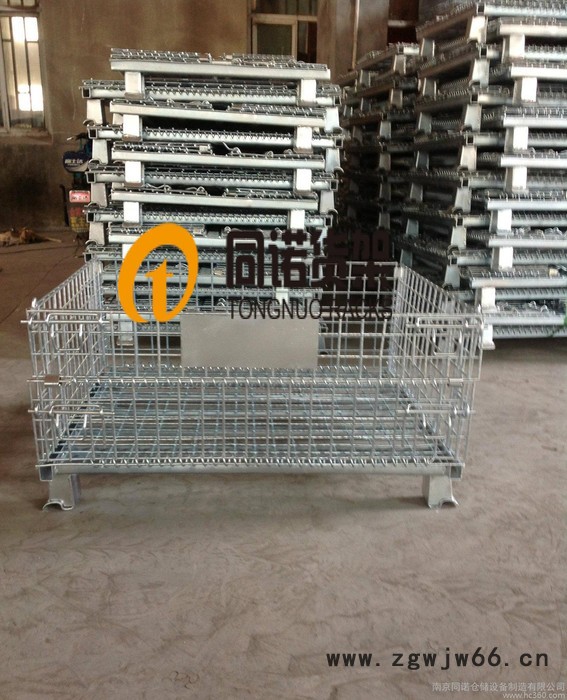 安阳折叠金属仓储笼同诺货架供应 金属网框 蝴蝶笼 折叠式仓储笼图5