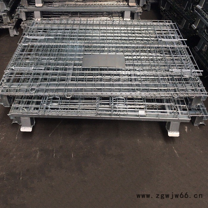 折叠式仓储笼 金属网笼 铁筐周转箱图2