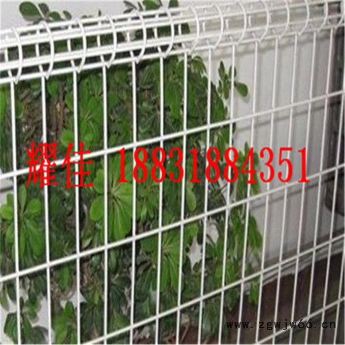 定做耀佳双圈护栏网 护栏网 双圈花园围栏网 围栏网 铁丝网 铁路护栏 公路护栏 双边护栏网小区别墅防护网 围墙 金属网图2