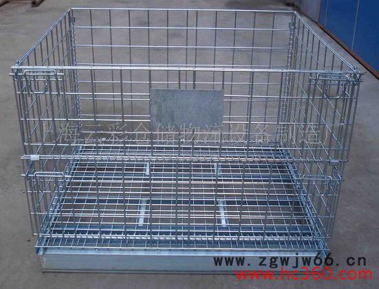 供应仓储笼、金属网箱、金属网笼、蝴蝶笼、仓库笼、仓库笼、货架、料架、铁板箱、巧固架、料筐、轮胎架、托盘图3