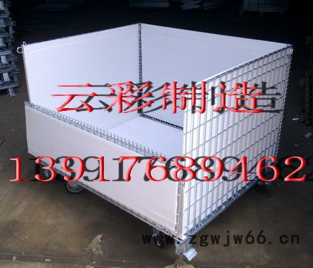 供应仓储笼、金属网箱、金属网笼、蝴蝶笼、仓库笼、仓库笼、货架、料架、铁板箱、巧固架、料筐、轮胎架、托盘图1