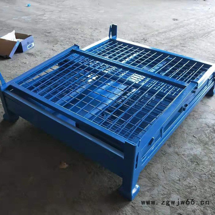 可折叠式仓储箱 金属网格周转筐 蝴蝶笼 仓储笼图3