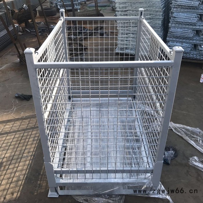 可折叠式仓储箱 金属网格周转筐 蝴蝶笼 仓储笼