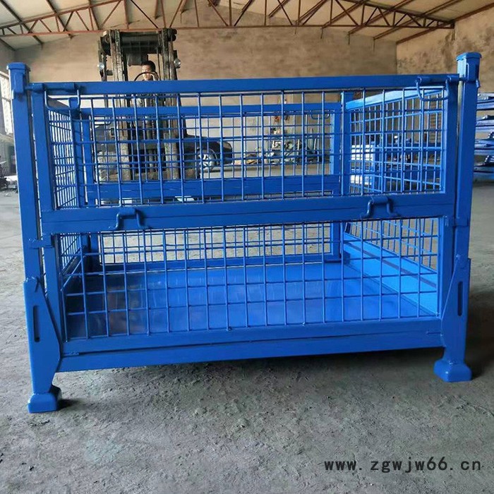 可折叠式仓储箱 金属网格周转筐 蝴蝶笼 仓储笼图5