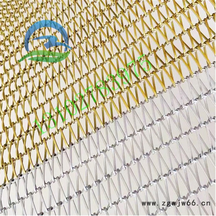 乾卓不锈钢网格金属网帘 不锈钢扁丝编织网格 铜丝网格不锈钢幕墙网屏风装饰筛网图3