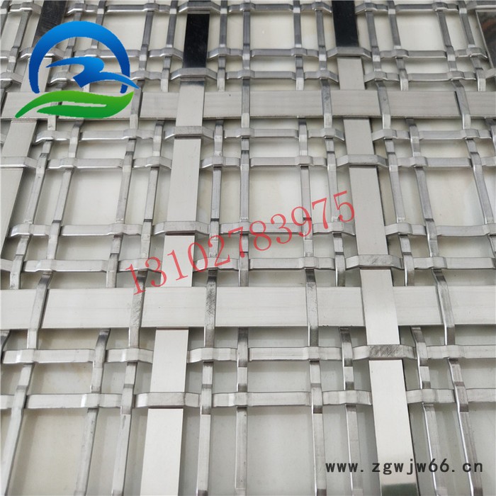 乾卓不锈钢网格金属网帘 不锈钢扁丝编织网格 铜丝网格不锈钢幕墙网屏风装饰筛网图8