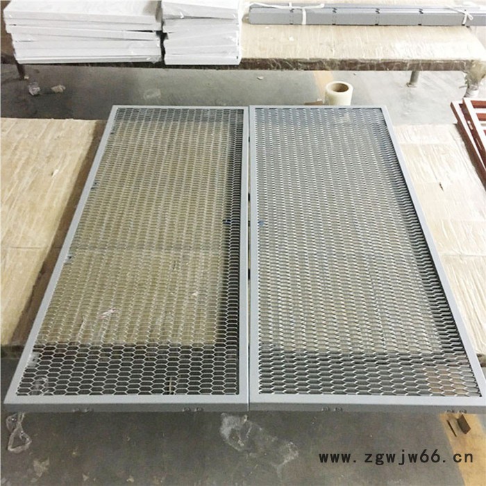 粤艺佰菱形网格铝天花， 过道金属网铝板吊顶， 菱形网格天花铝板定制图4