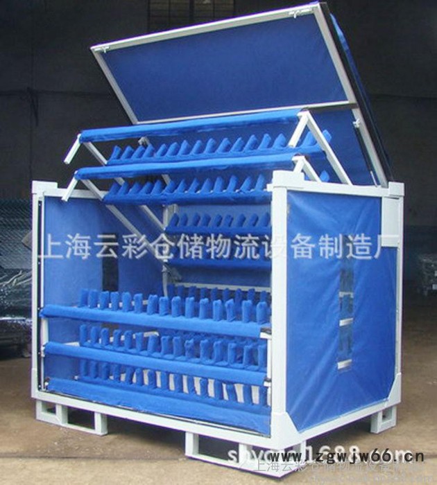 供应总成周转架、物流台车、 立式托盘、轮胎架、铁板箱、金属网箱、布袋车、烟草笼车、料架车、汽车零部件转运架、网格箱图1