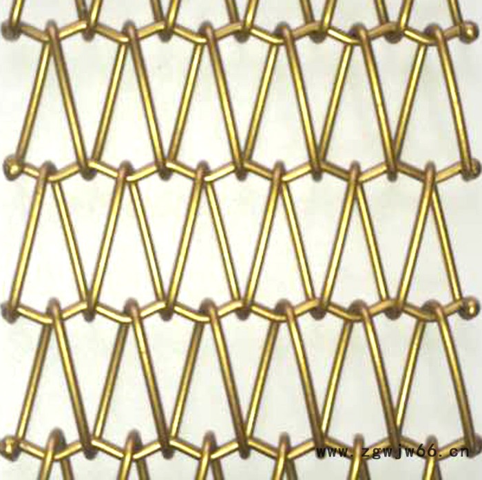 硕隆金属网带扁丝装饰网仿藤编墙面金属网图2