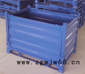 供应云彩铁板箱、铁皮箱、金属波纹板箱、料桶、仓库笼、周转筐、金属网箱、堆垛架、工位车、置物车、手推车、巧固架、物流台车图3