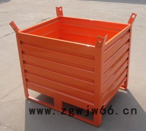 供应云彩铁板箱、铁皮箱、金属波纹板箱、料桶、仓库笼、周转筐、金属网箱、堆垛架、工位车、置物车、手推车、巧固架、物流台车图4