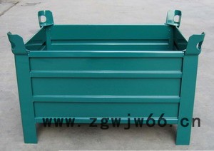 供应云彩铁板箱、铁皮箱、金属波纹板箱、料桶、仓库笼、周转筐、金属网箱、堆垛架、工位车、置物车、手推车、巧固架、物流台车图5