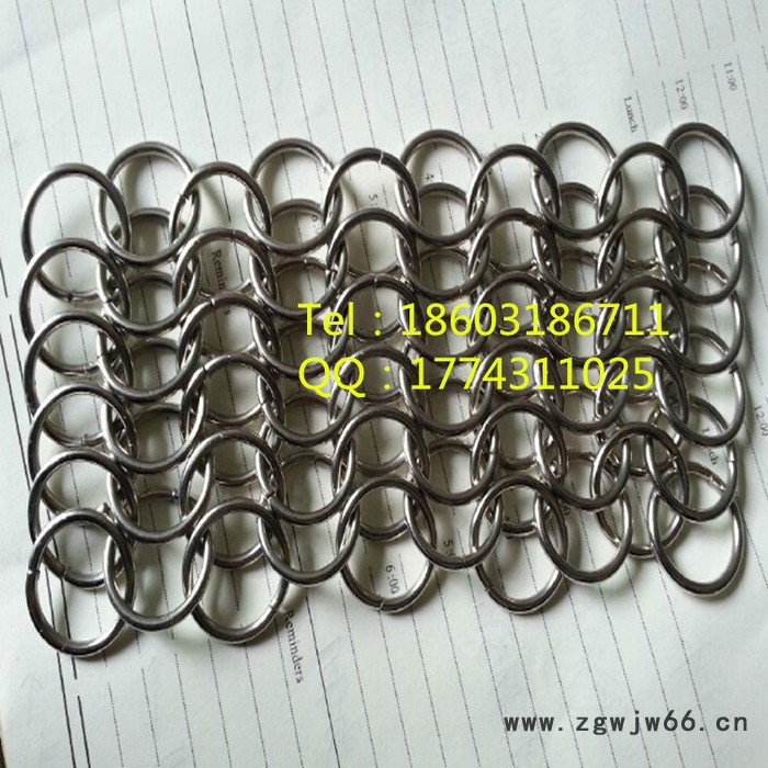 生产铝镁合金勾花金属网帘  网帘       金属网帘图6