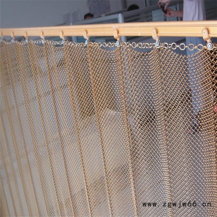 华磊黄铜装饰网办公室迪厅垂帘网金属网帘隔断网图2