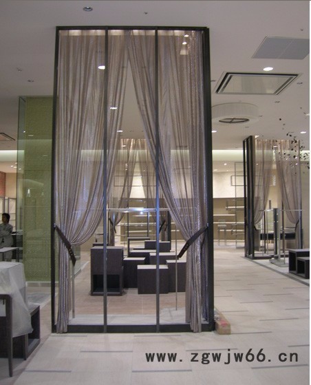 恩尔金属布 金属网帘 金属垂帘 金属装饰网帘 酒店垂帘