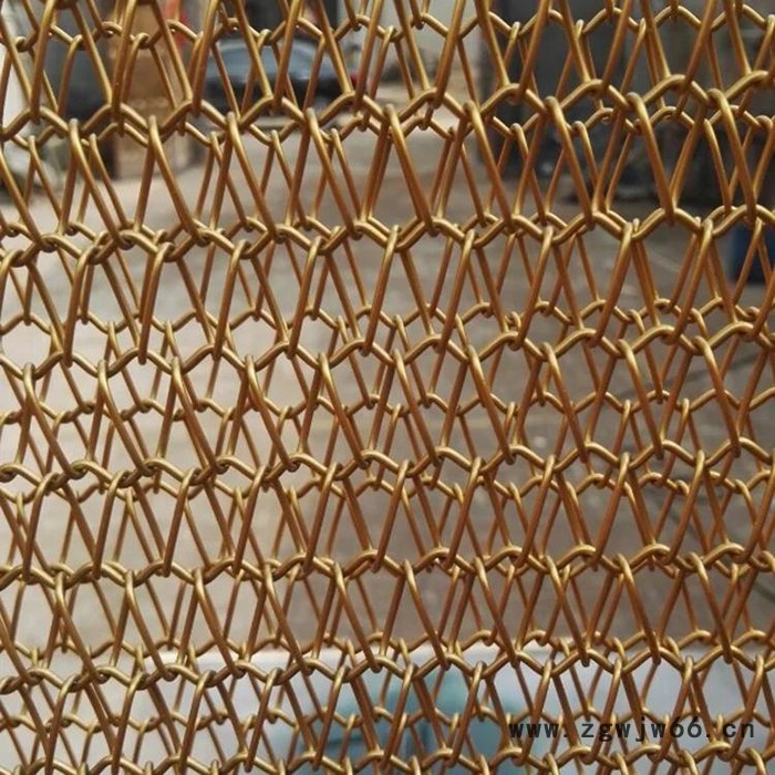 河北金属装饰网厂家 直销  编织螺旋网帘 金属网帘厂家  定做金属装饰网图3