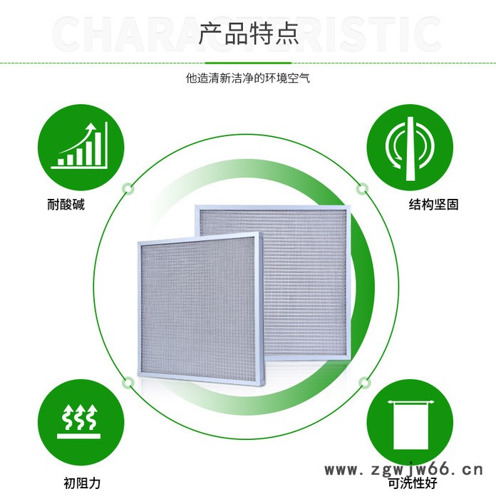 四川 金属网过滤器/成都绵阳耐高温初效空气过滤器/板式耐高温初效过滤网/铝网金属网空气过滤器图2