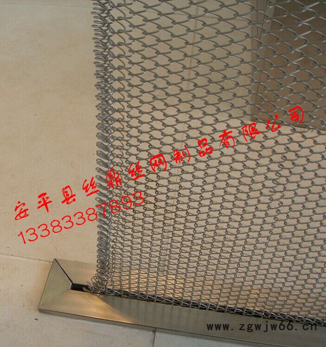 金属网帘 金属装饰网 室内金属网帘 金属垂帘 酒店网咖 商场装饰网帘 吊顶 不锈钢网铝丝材质图2