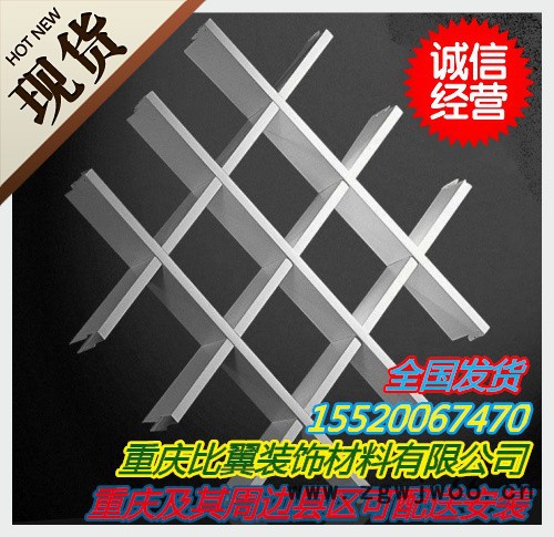比翼格栅 葡萄架金属网格U型槽铝天花铝方管专业吊顶厂家铁格栅图3