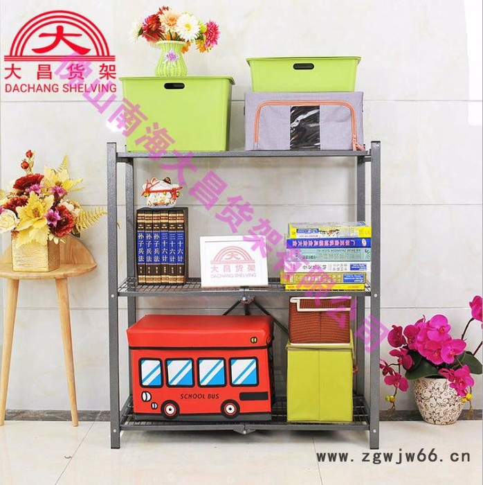 大昌家用 简易折叠货架 批发金属网格 仓储货架 库房厨房小型置物架图3