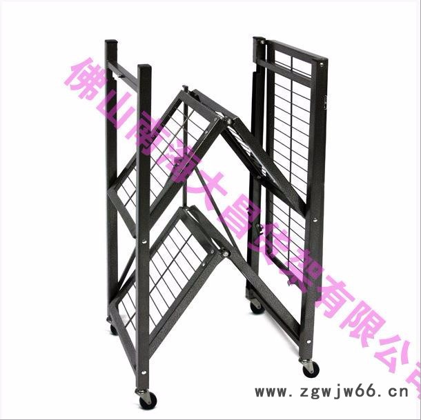 大昌家用 简易折叠货架 批发金属网格 仓储货架 库房厨房小型置物架图4