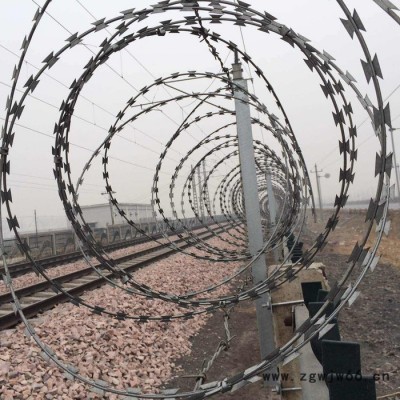 河北华久刺丝滚笼型防护网，金属网片防护栅栏