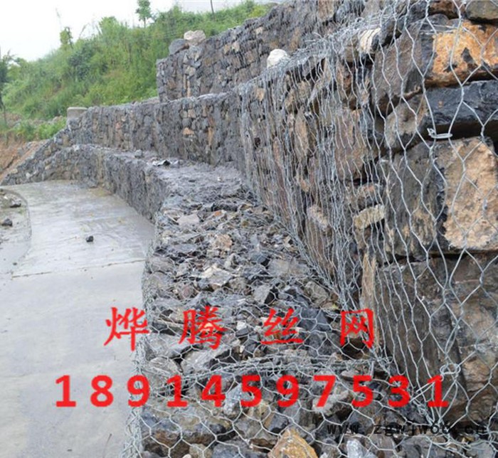 水利工程专用生态六角格宾网，护坡格宾网箱，六角网孔金属网箱图1