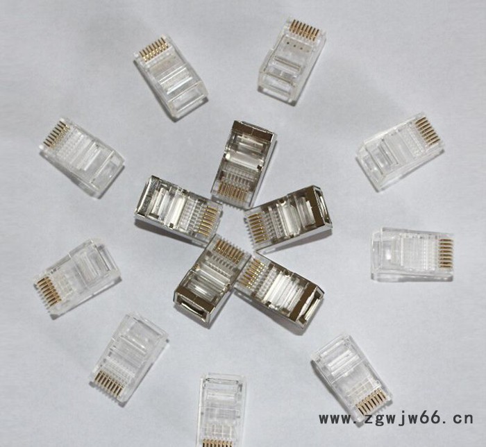 万普线缆 超五类非屏蔽水晶头 镀金属网络水晶头 直销图2
