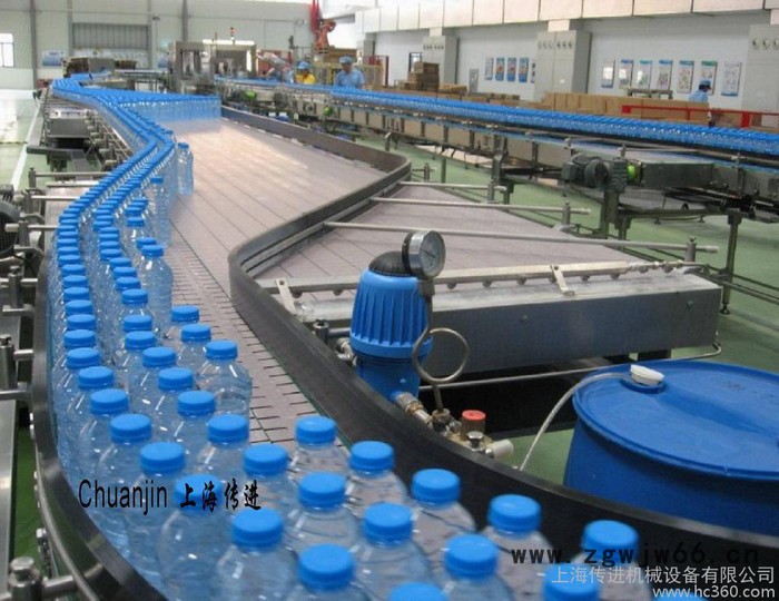 供应上海传进机械转弯饮料链板供应转弯链板输送机，金属网带机