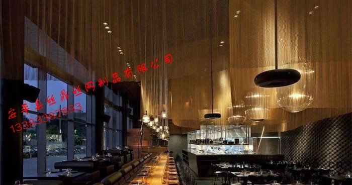 金属网帘 装饰网室内 垂帘 酒店 商场 店铺装饰 吊帘金属铝丝 不锈钢网图2