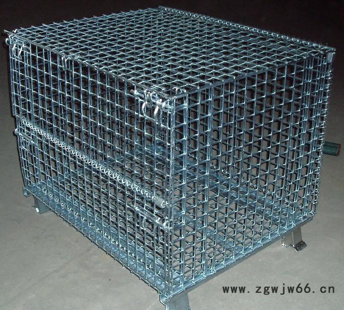 西安仓储笼 蝴蝶笼 美固笼 金属网箱 袋盖仓储笼带轮子移动仓储笼图3