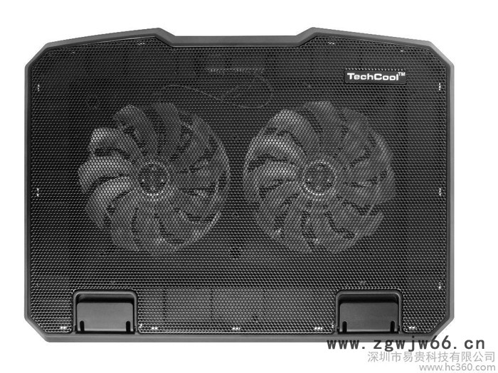 供应笔记本电脑散热器 可升降风扇  双风扇 金属网 五级调高  .HTM图2