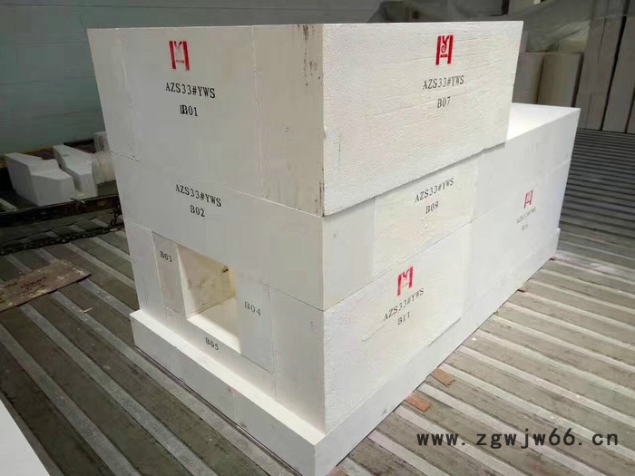 AZS33#YWS电熔锆刚玉熔铸耐火材料 耐磨锆刚玉砖、锆刚玉挡板砖、刚玉挡火板、热震稳定性好耐火材料图4