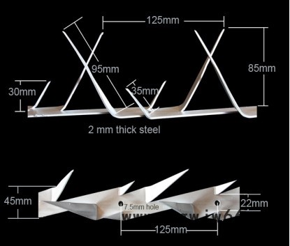 **防爬刺钉刀刺滚笼刀片刺绳安全防护墙体装饰美观大方金属网金刚网图6