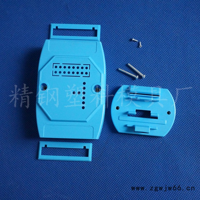 精钢** 模拟量测量模块盒 数据采集器外壳4-08-1尺寸100X70X25淡蓝 模具加工 注塑图3