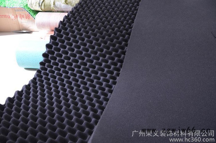 供应50MM 黑色鸡蛋棉 黑色鸡蛋绵 波浪波峰吸音棉 隔音材料图3
