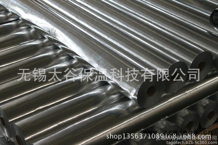 江苏：编织布铝箔贴面,双面铝箔编织布140克隔热卷材 制冷保温材料图2