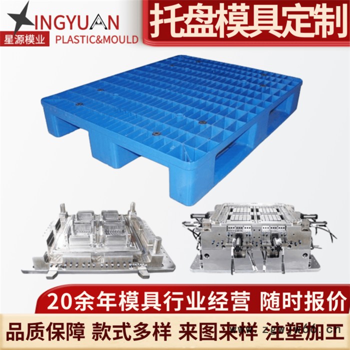 星源 托盘模具开模设计 叉车川字网格双面  仓储托盘塑胶模具注塑加工图2