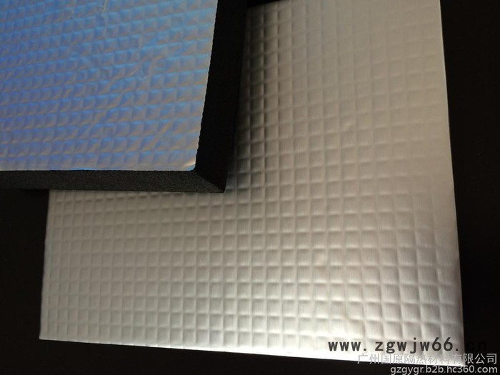 隔热隔音材料  橡塑发泡贴小方格铝箔