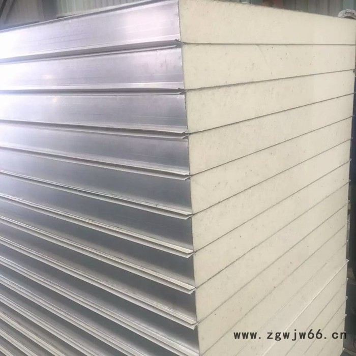 【聚氨酯板】定制冷库聚氨酯夹芯彩钢板保温材料防火防水墙板图3