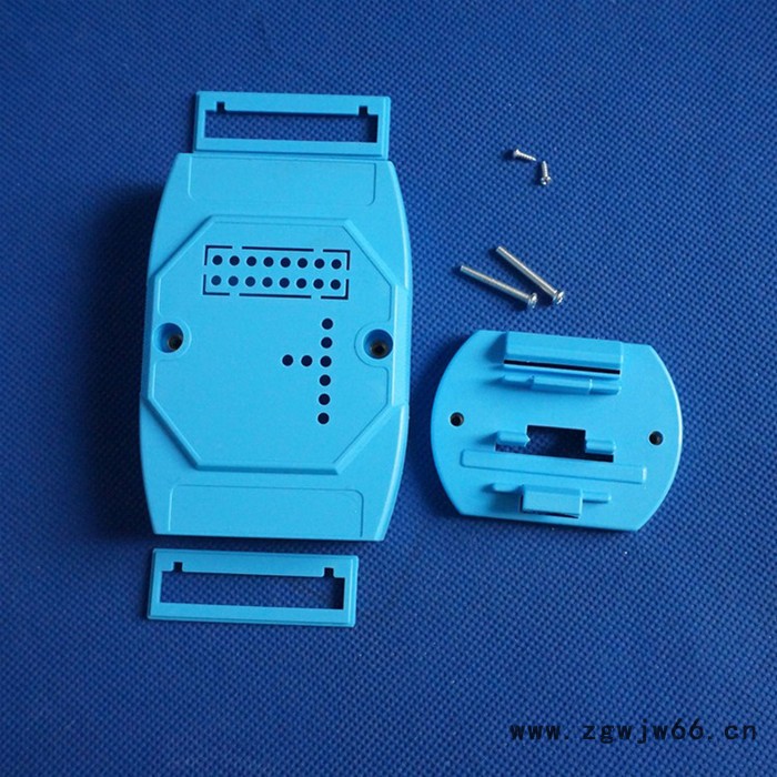 供应亚当模块盒 仪表壳体 导轨式外壳显示屏处16孔100x70x25 采集器外壳 精钢模具壳体 注塑加工 仪器接线盒图2