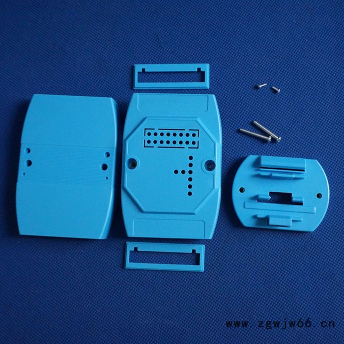 供应亚当模块盒 仪表壳体 导轨式外壳显示屏处16孔100x70x25 采集器外壳 精钢模具壳体 注塑加工 仪器接线盒图3