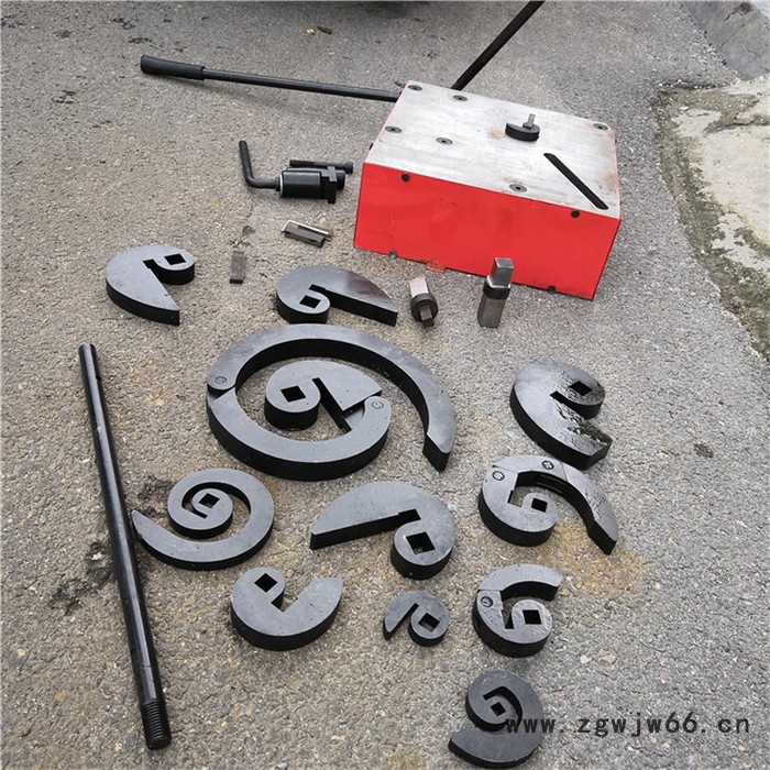 手摇弯花机折弯机 12套模具 S型C型P型铁艺大门栅栏弯花加工机图7