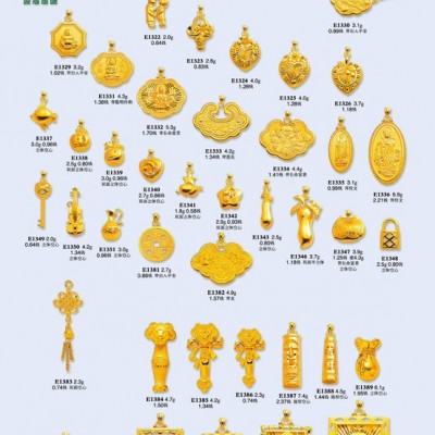 凌志模具 直销 E吊坠 金银铜加工 首饰石膏模具 DIY打金