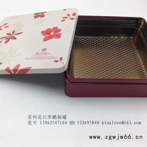 供应苏州华鹏铁盒包装S011正方形月饼包装铁盒长三角地区专业金属制罐厂现有模具定制加工缩口罐造型图2
