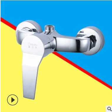 全铜单把双温冷热淋浴水龙头 沐浴龙头套装 带花洒洗澡冲澡套装图3