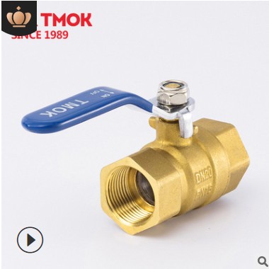 TMOK唐科阀门dn25内螺纹手动黄铜球阀dn15轻重型加厚自来水铜球阀图3
